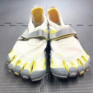 Vibram FiveFingers M345 Mens Size 46 Barefoot Running Shoes White/Yellow